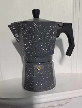 Primula Aluminum  Stovetop Espresso Maker Speckle Stone Grey